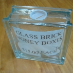 Glass Brick Money Box #2