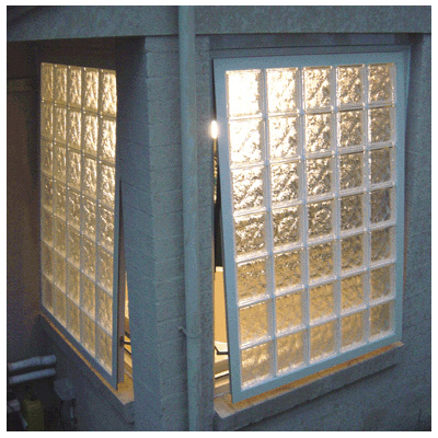 Wafer Glass Brick Awning Windows